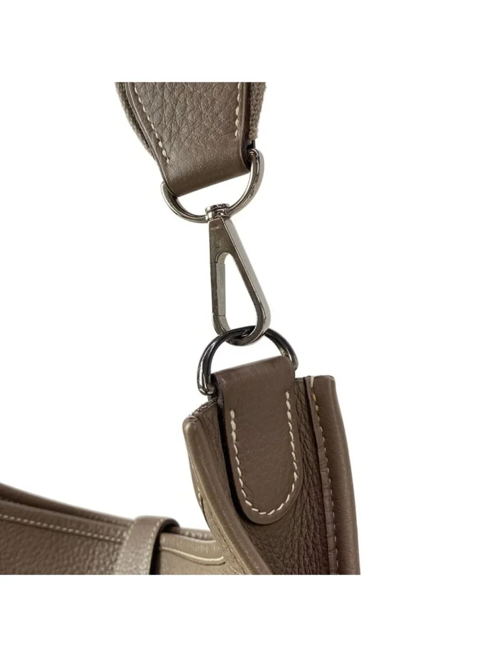 Hermes Shoulder Bag Evelyne GM Etoupe Silver